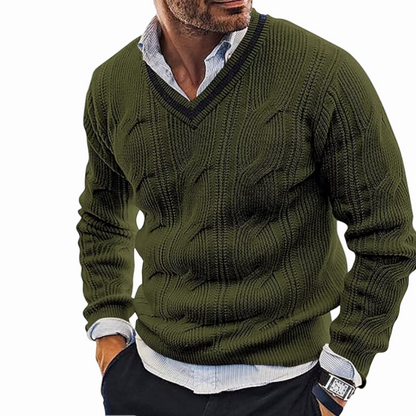 TYVANO | Herren Strickpullover mit V-Ausschnitt