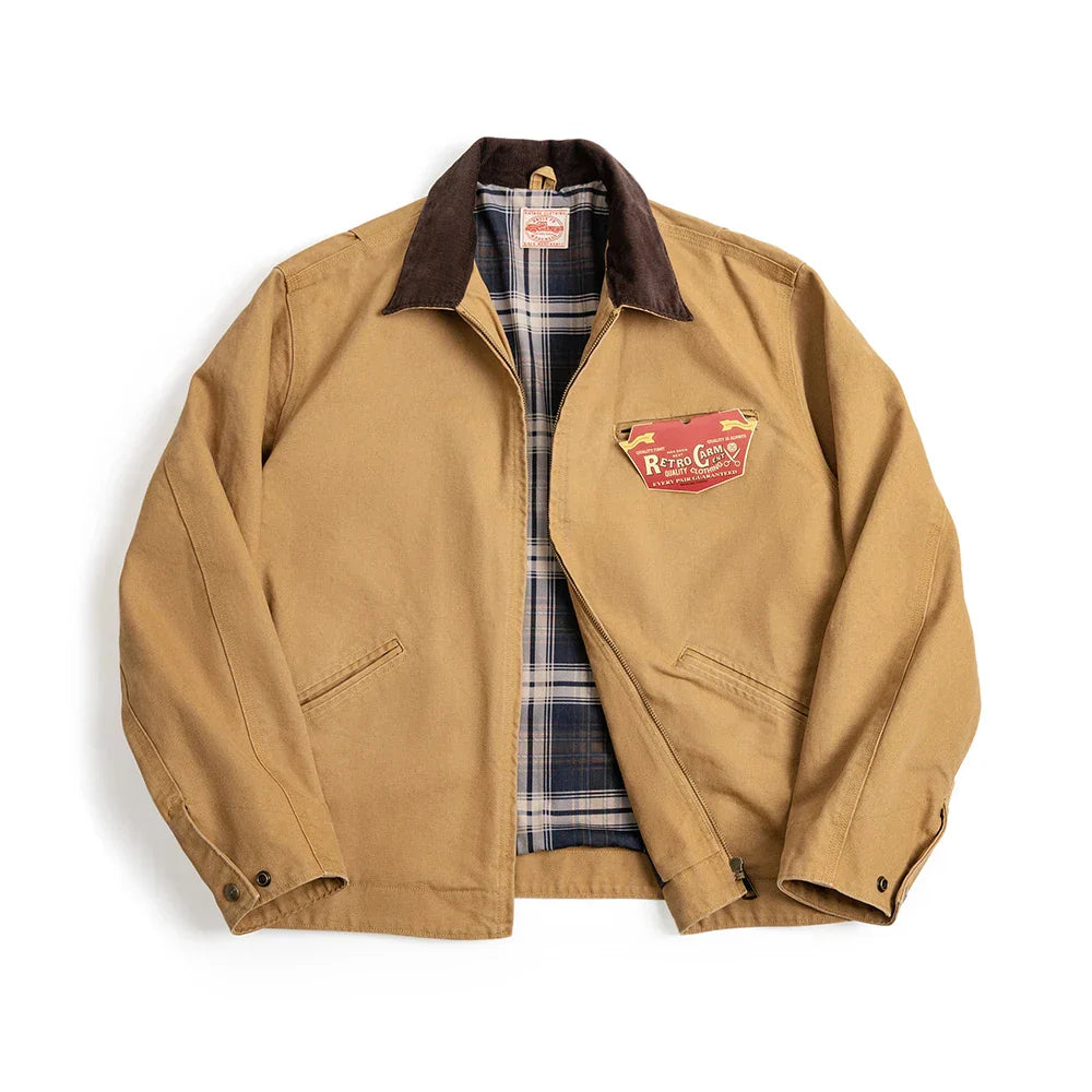 THOMS THREAD | Handgenähte Herrenjacke aus Segeltuch im Retro-Look