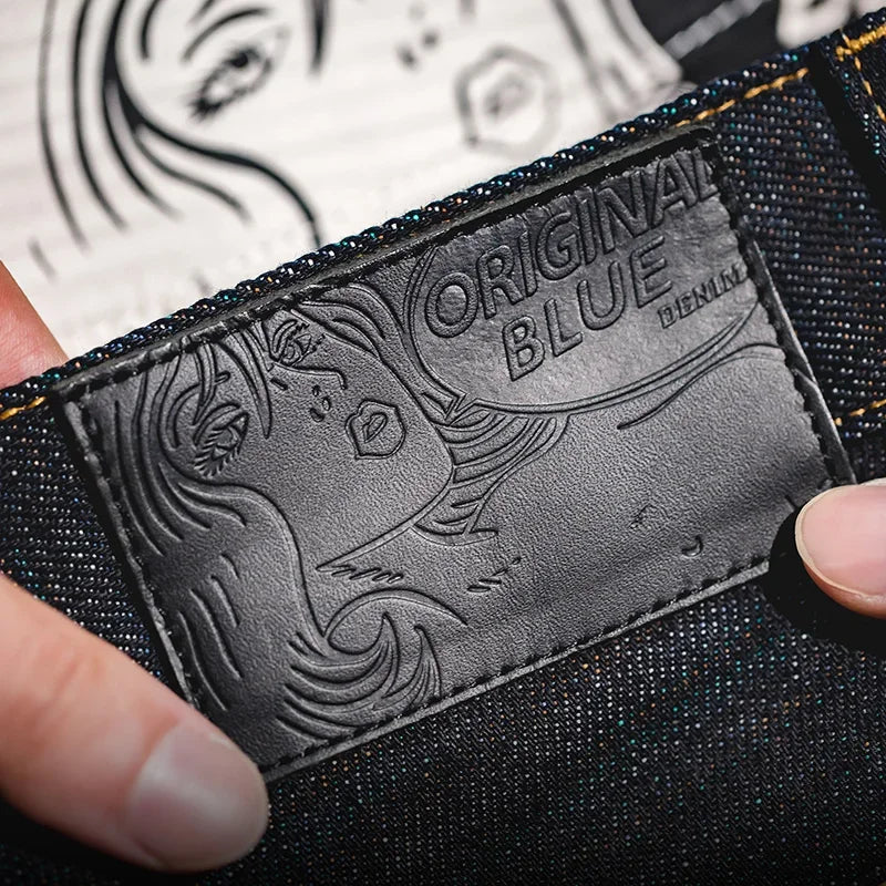 THOMS THREAD | Vintage Selvedge Raw Denim Jeans - 13,5 oz Herrenjeans aus schwerem Baumwoll-Denim, gerade Passform, mit Reißverschluss & Taschen