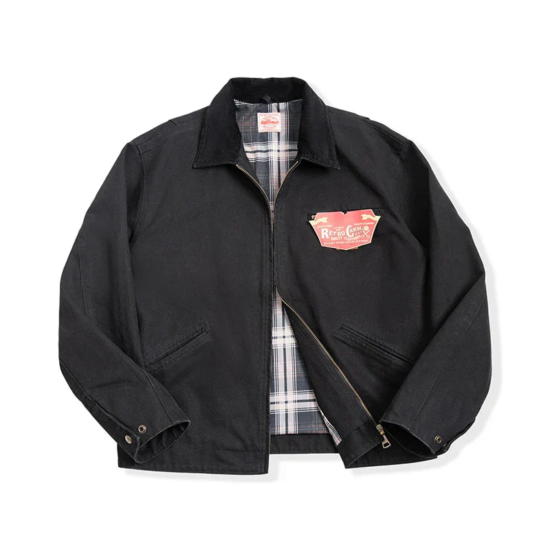 THOMS THREAD | Handgenähte Herrenjacke aus Segeltuch im Retro-Look