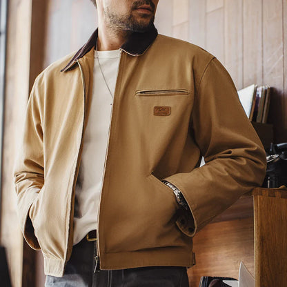 THOMS THREAD | Handgenähte Herrenjacke aus Segeltuch im Retro-Look