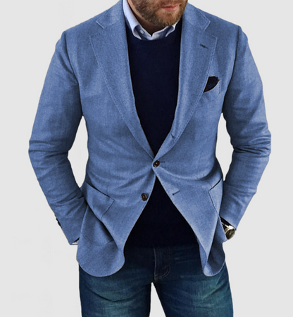 THOMS THREAD | Herren-strickjacke mit lässigen knöpfen, taschen und reverskragen, einfarbig, langärmelig