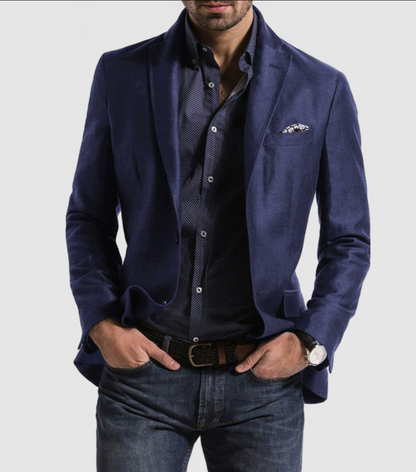 THOMS THREAD | Herren-strickjacke mit lässigen knöpfen, taschen und reverskragen, einfarbig, langärmelig