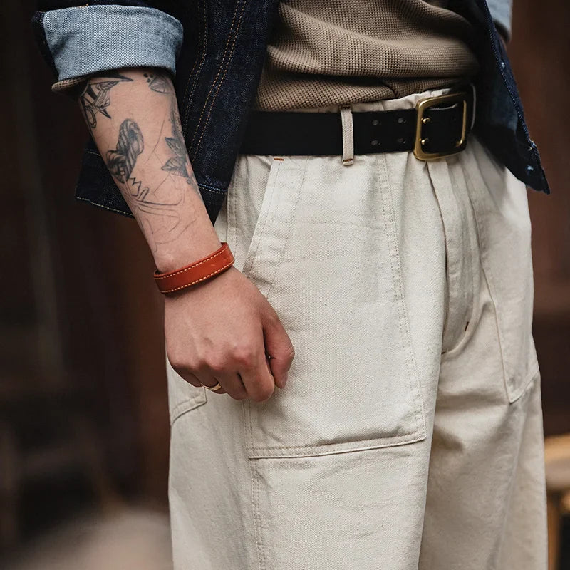THOMS THREAD | Lässige, locker sitzende, handgefertigte Hose